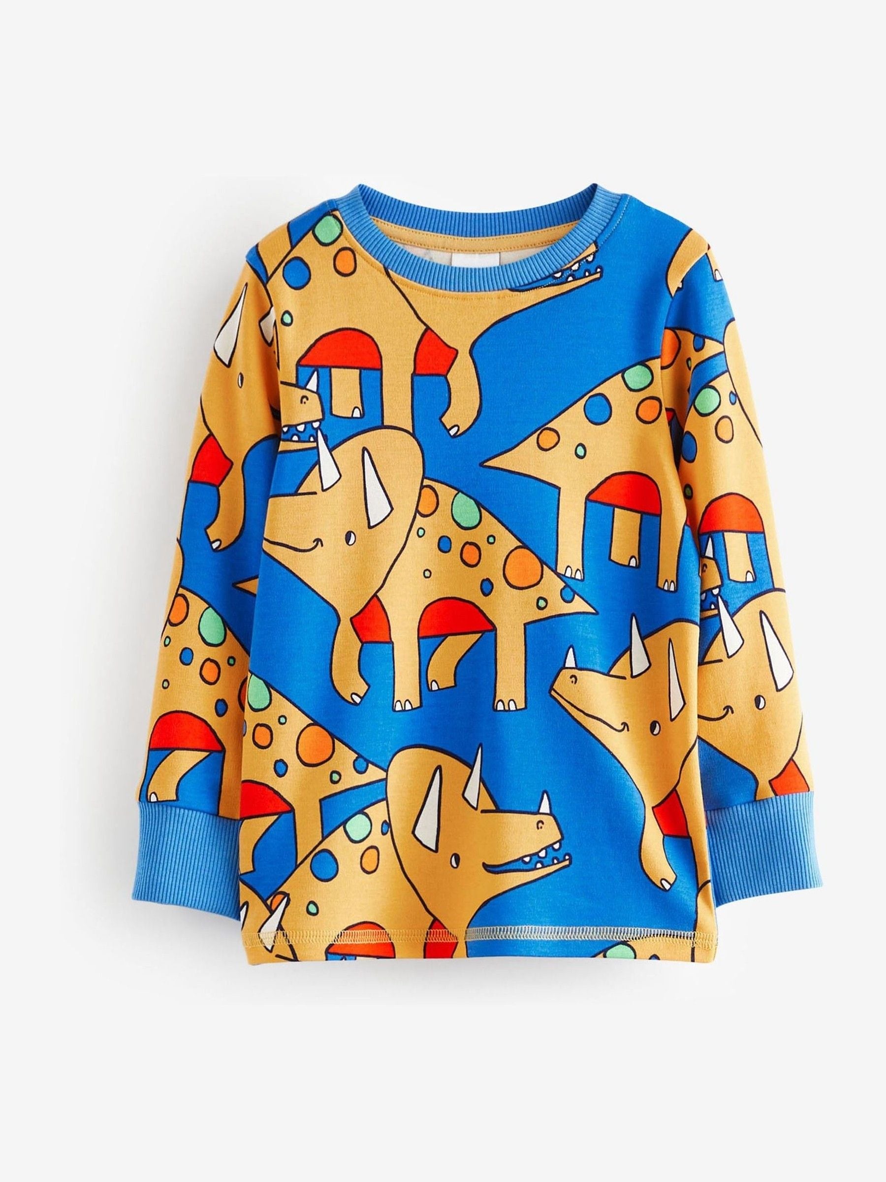 Multi Bright Dinosaur Snuggle Pyjamas 3 Pack (9mths-8yrs) image 6