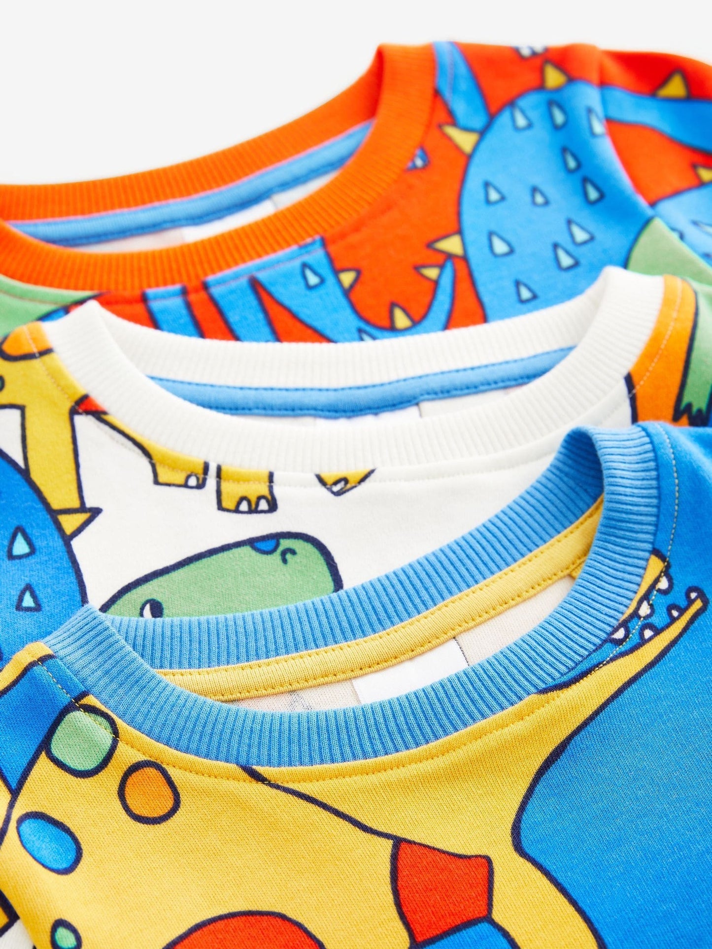 Multi Bright Dinosaur Snuggle Pyjamas 3 Pack (9mths-8yrs) image 8