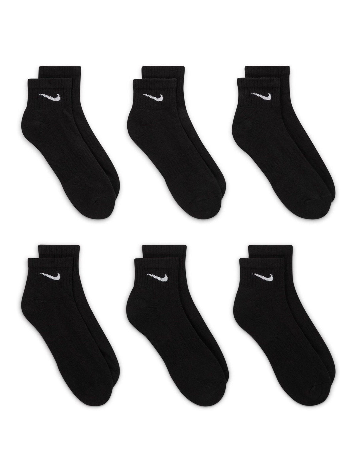 Nike Black Ankle Everyday Cushioned Socks 6 Pack - image 2