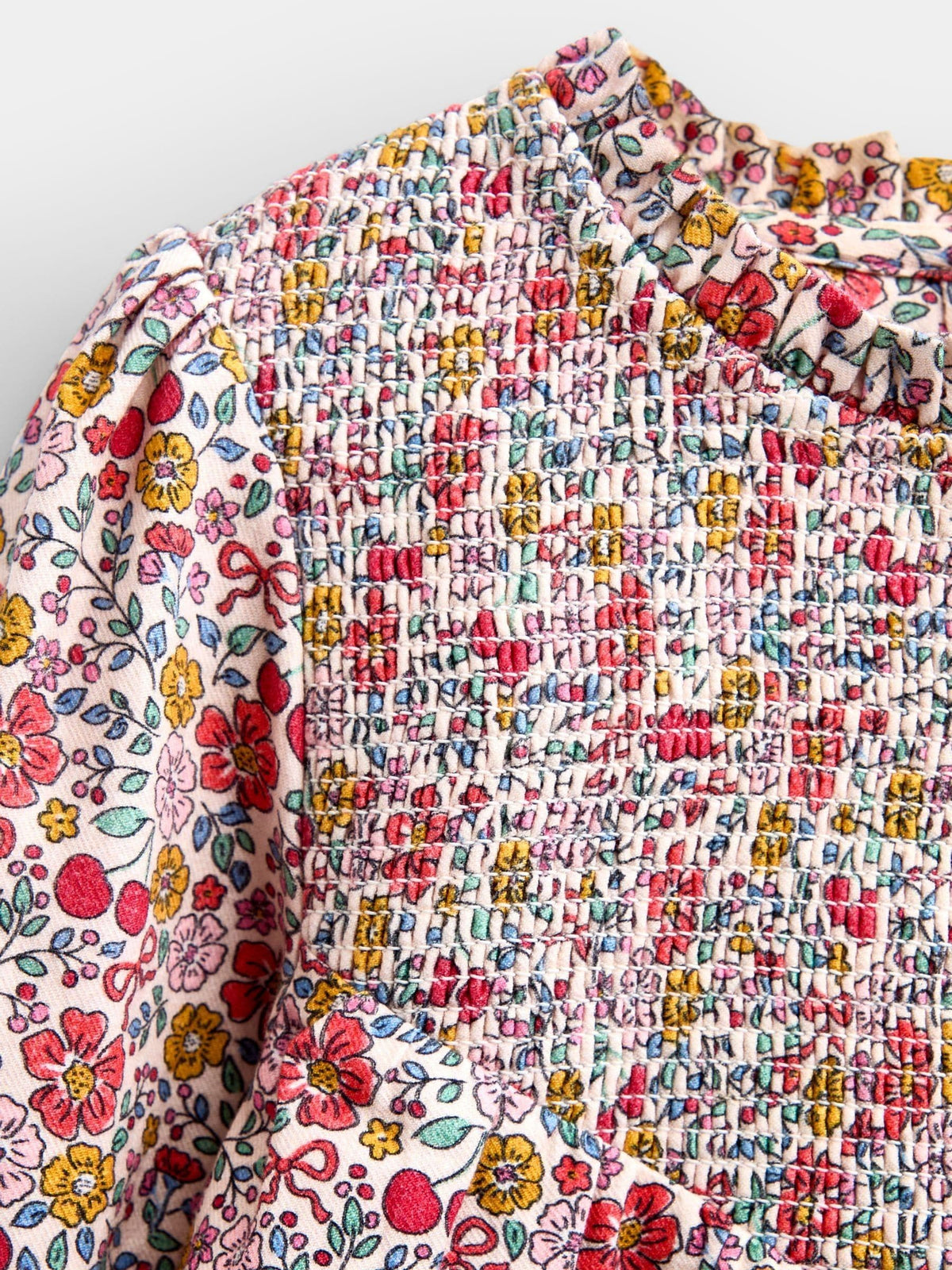 JoJo Maman Bébé Cherry Floral Smocked Dress - image 3