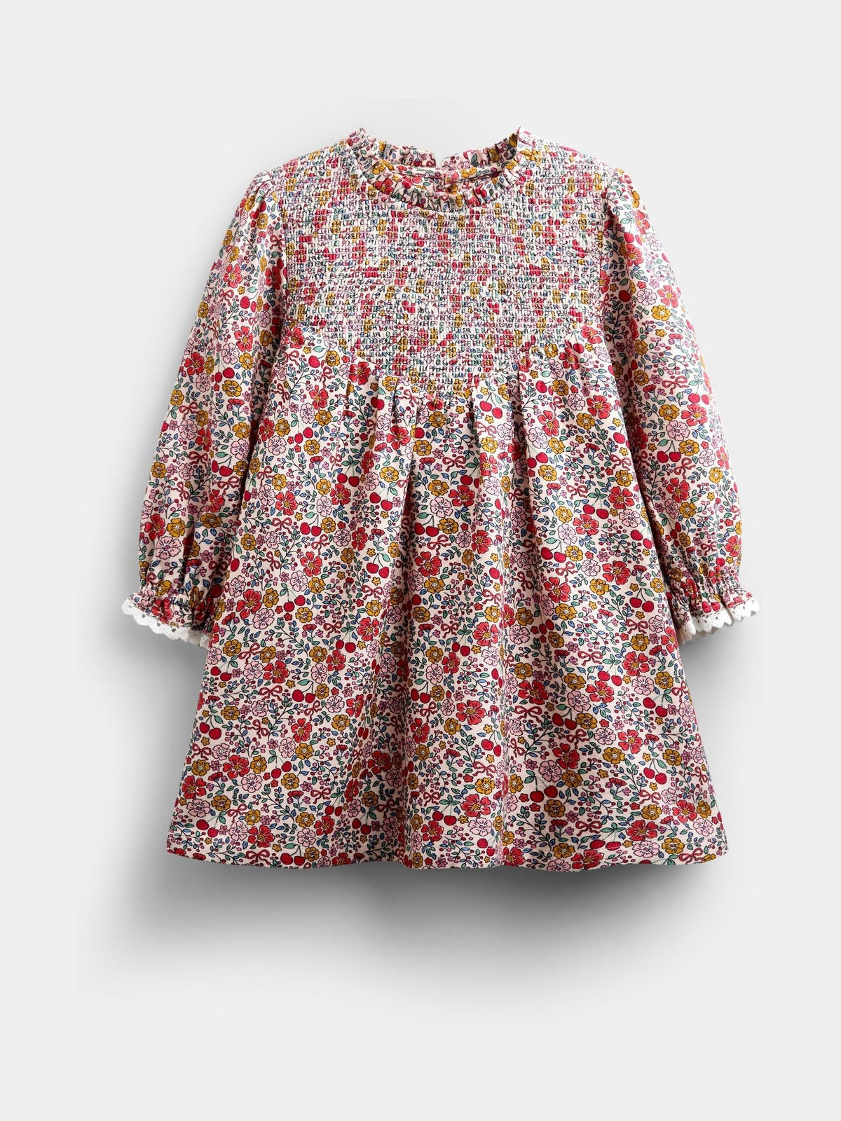 Dsiney Kidz - JoJo Maman Bébé Cherry Floral Smocked Dress image 1