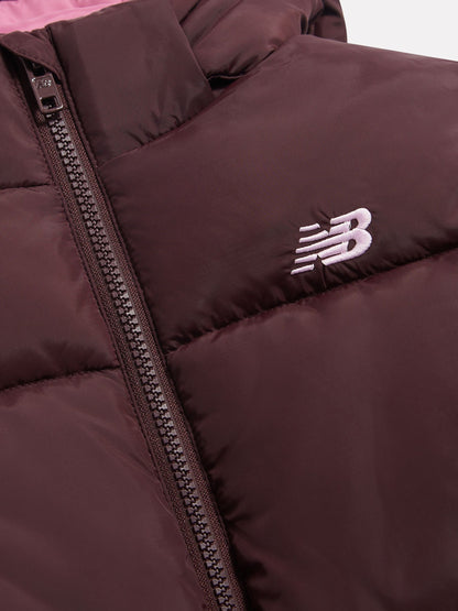 New Balance Brown Wide Baffle Puffer Coat - image 3