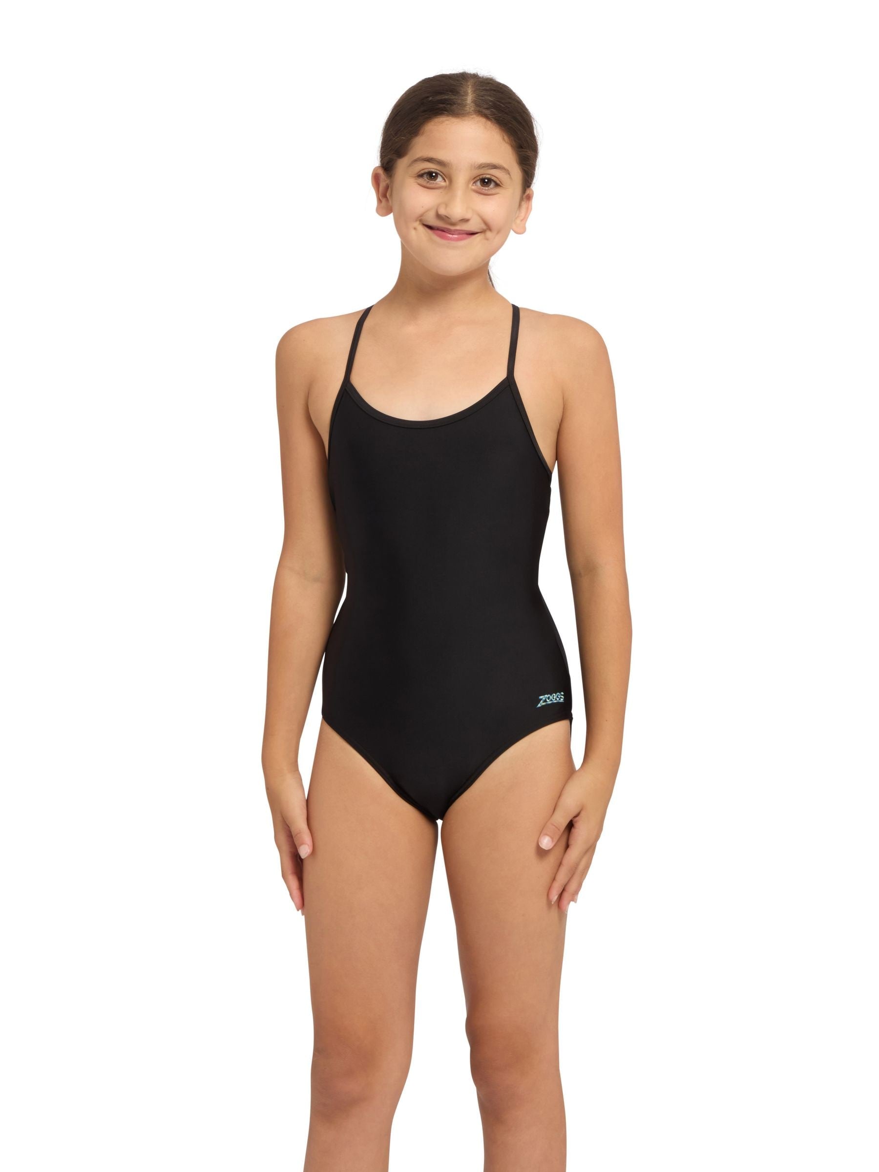 Dsiney Kidz - Zoggs Black Freedom Period Sprintback Swimwsuit image 2