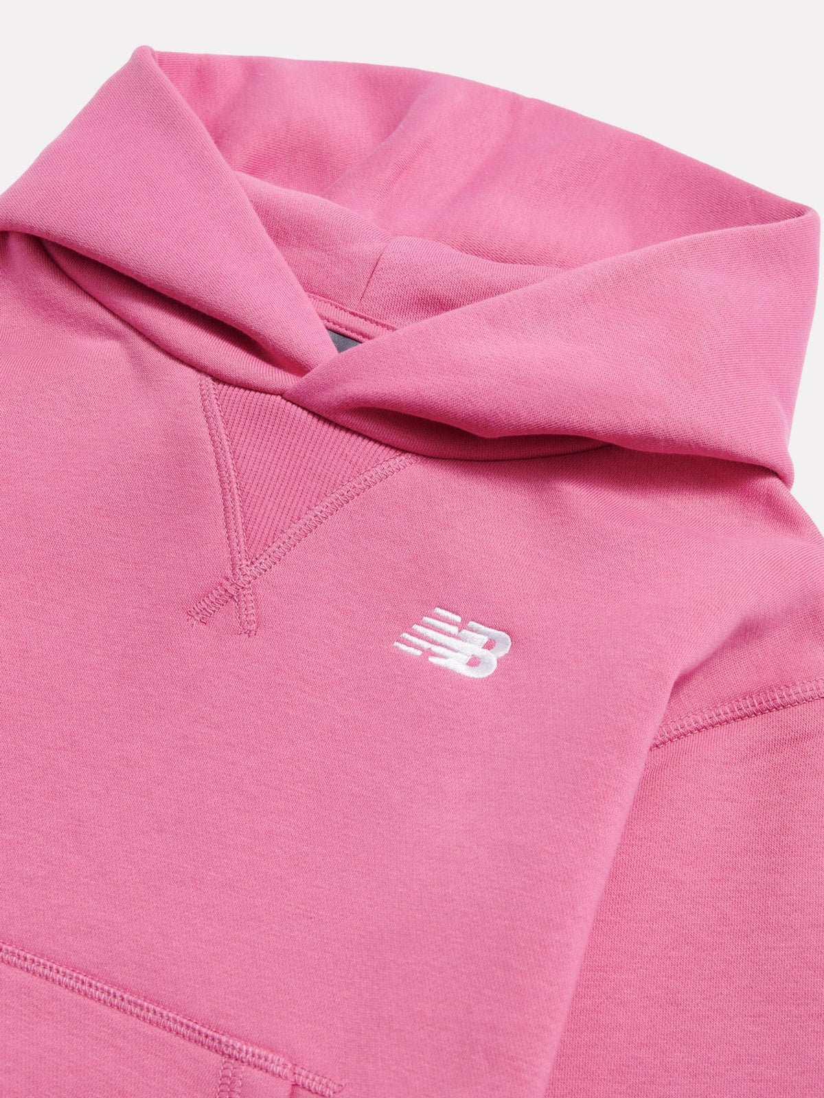 New Balance Pink Small Logo Brushed Hoodie - image 3