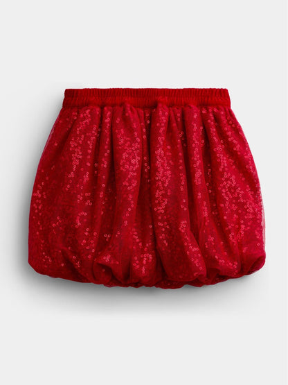 JoJo Maman Bébé Red Sequin Bubble Skirt - image 2