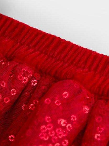 JoJo Maman Bébé Red Sequin Bubble Skirt - image 3