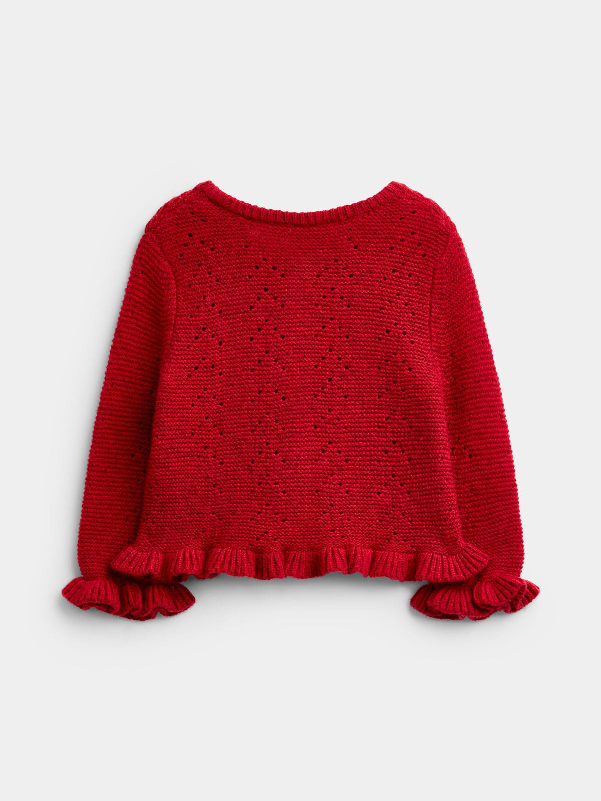 JoJo Maman Bébé Bright Red Robin Christmas Robin Cardigan - image 2