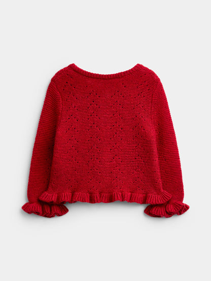 JoJo Maman Bébé Bright Red Robin Christmas Robin Cardigan - image 2