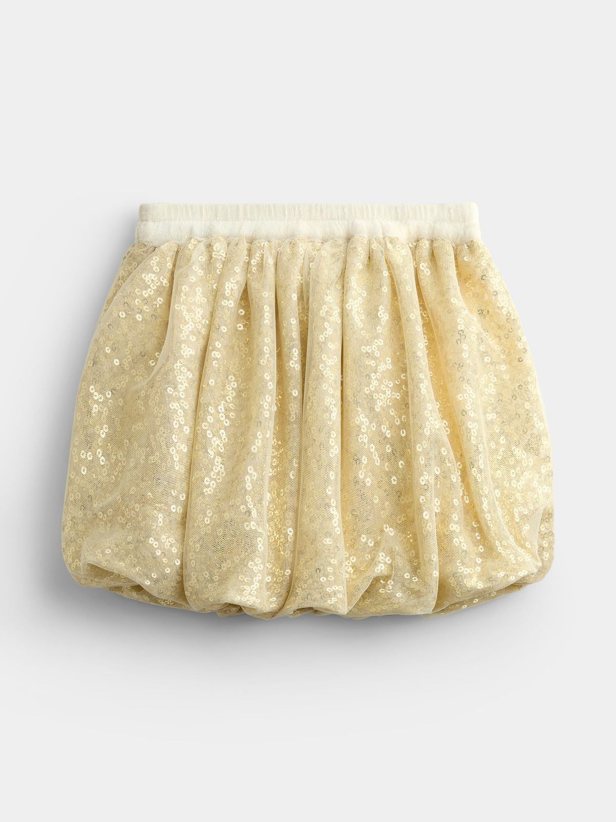 JoJo Maman Bébé Light Gold Sequin Bubble Skirt - image 2