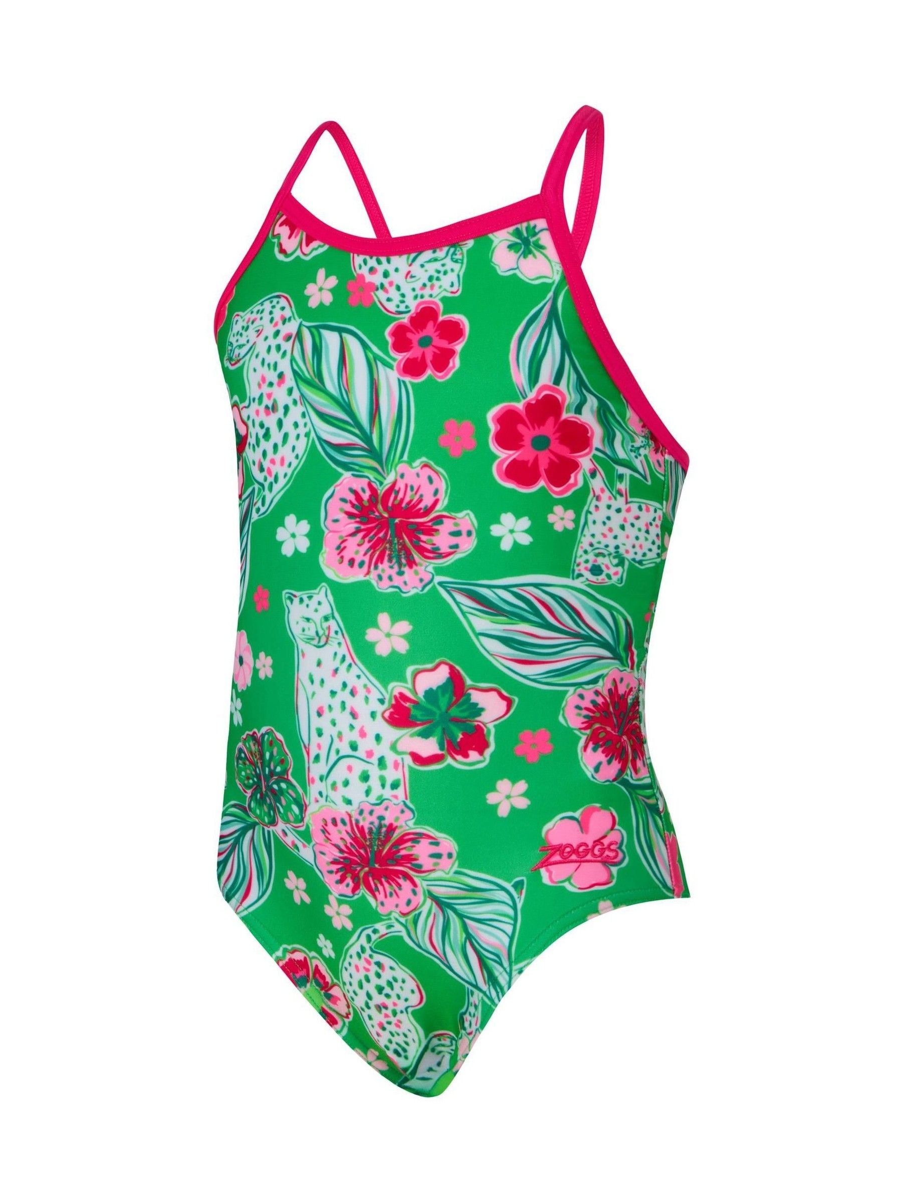 Dsiney Kidz - Zoggs Green Yaroomba Floral Swimsuit image 5