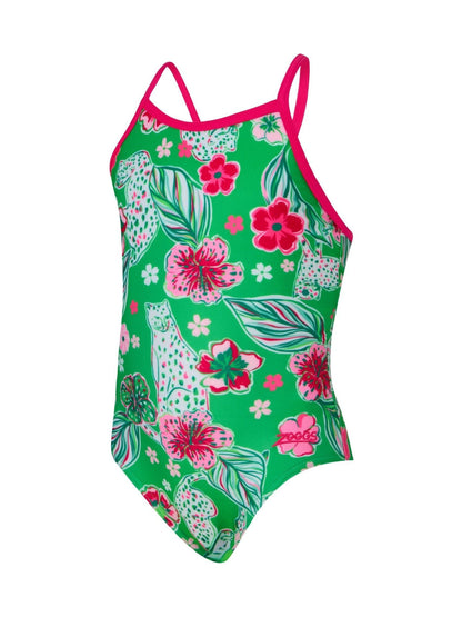 Dsiney Kidz - Zoggs Green Yaroomba Floral Swimsuit image 5
