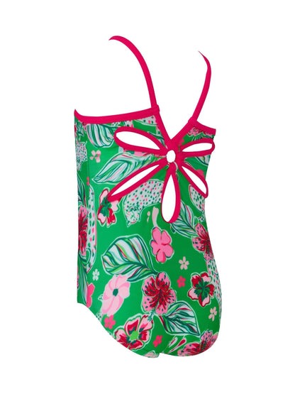 Dsiney Kidz - Zoggs Green Yaroomba Floral Swimsuit image 6