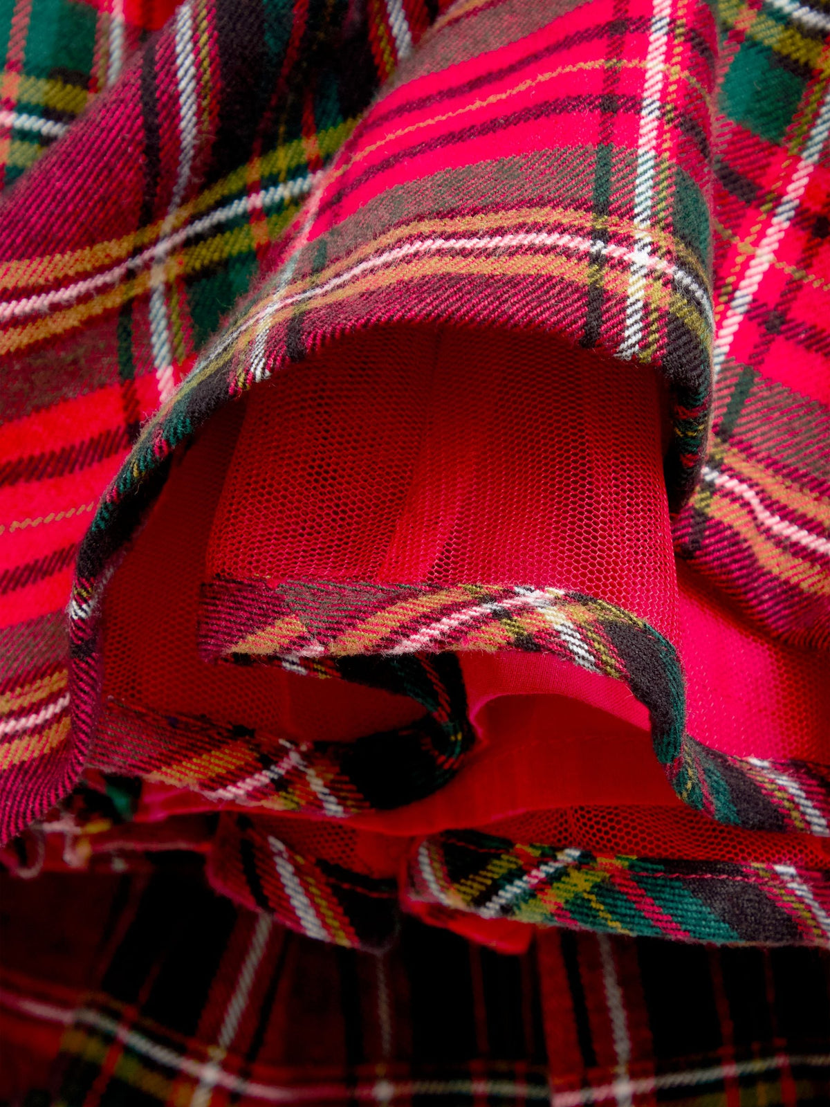 JoJo Maman Bébé Burgundy Red Tartan Puff Sleeve Dress - image 3