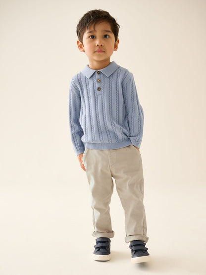 Stone Stretch Chino Trousers (3mths-7yrs) image 2