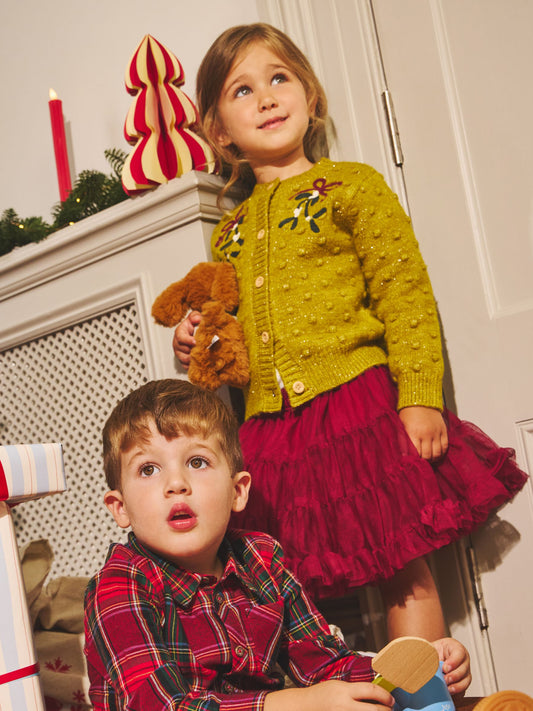 JoJo Maman Bébé Burgundy Red Ruffle Skirt - image 1