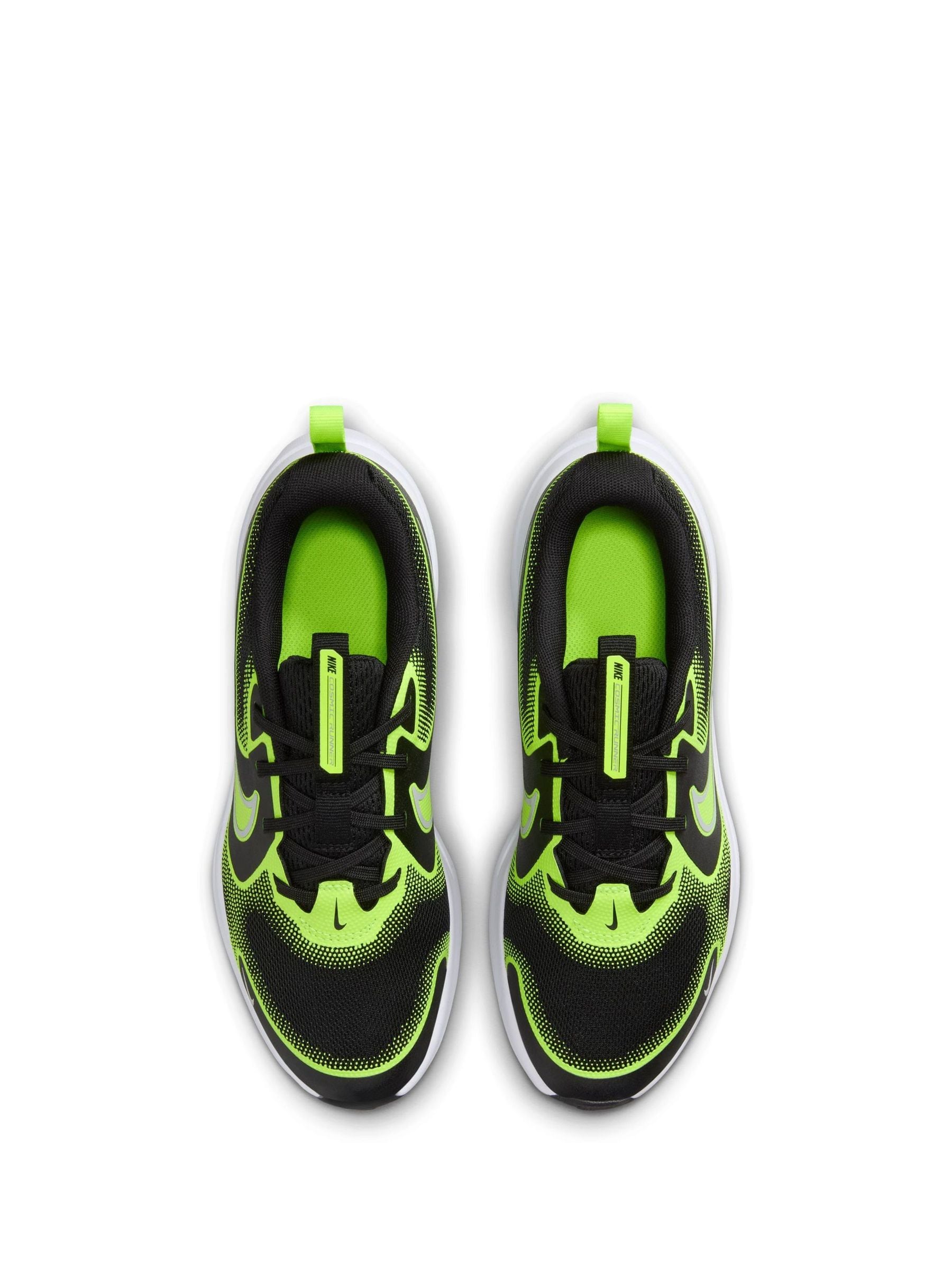 Nike Black/Lime Youth Cosmic Running Trainers image 5