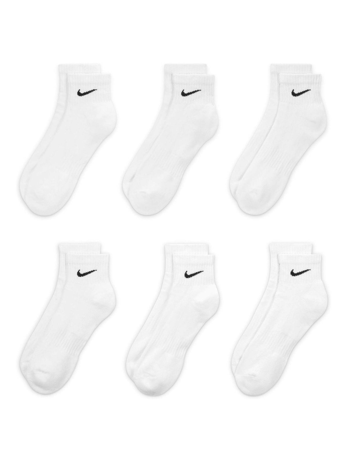 Nike White Ankle Everyday Cushioned Socks 6 Pack - image 2
