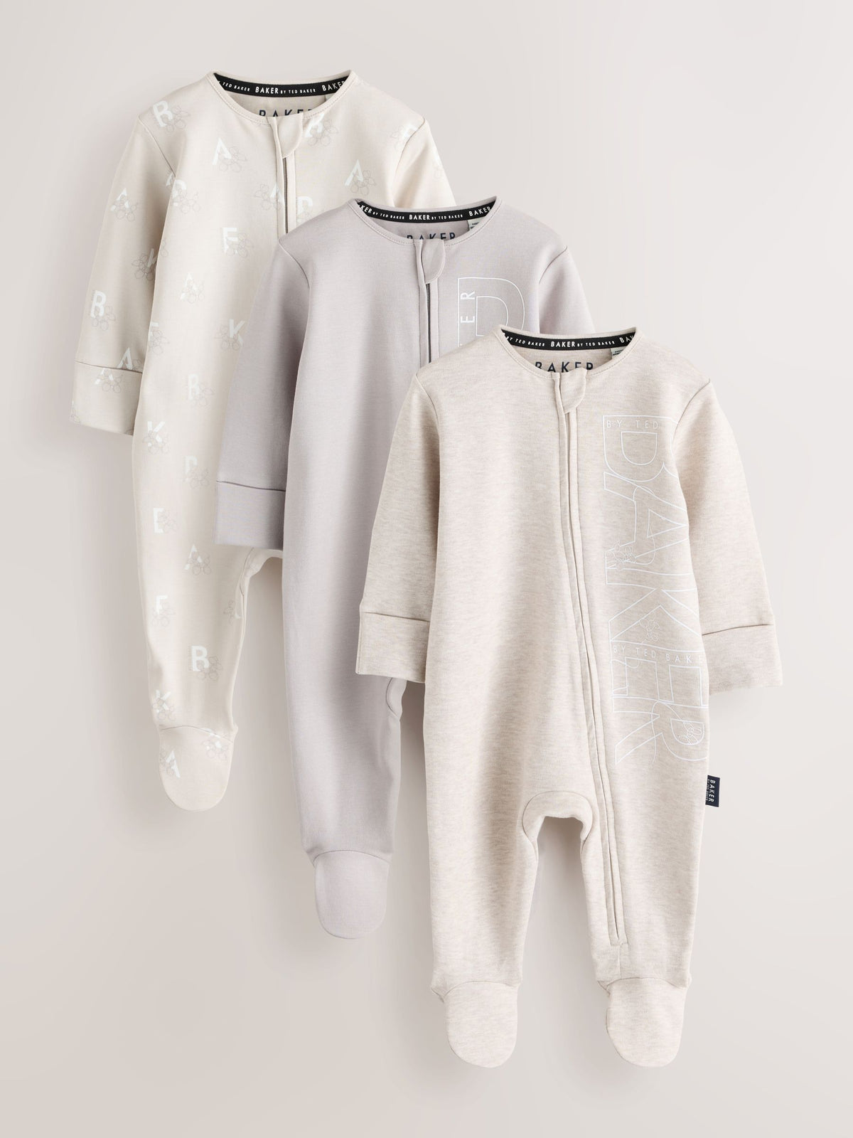Baker by Ted Baker Neutral 3 Pack Sleepsuits - image 1