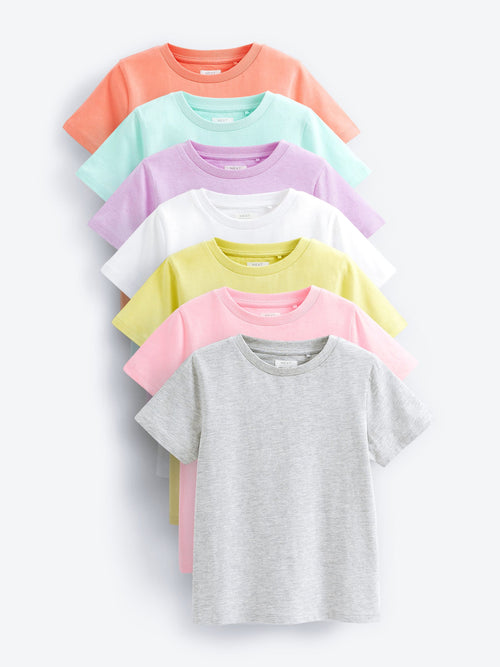 Dsiney Kidz - Multi Pastel Plains T-Shirts 7 Pack (3-16yrs) image 1