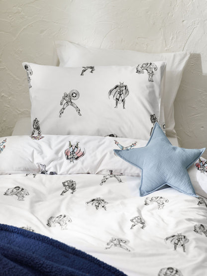 White Disney Marvel Avengers 100% Cotton Duvet Cover and Pillowcase Set - image 2