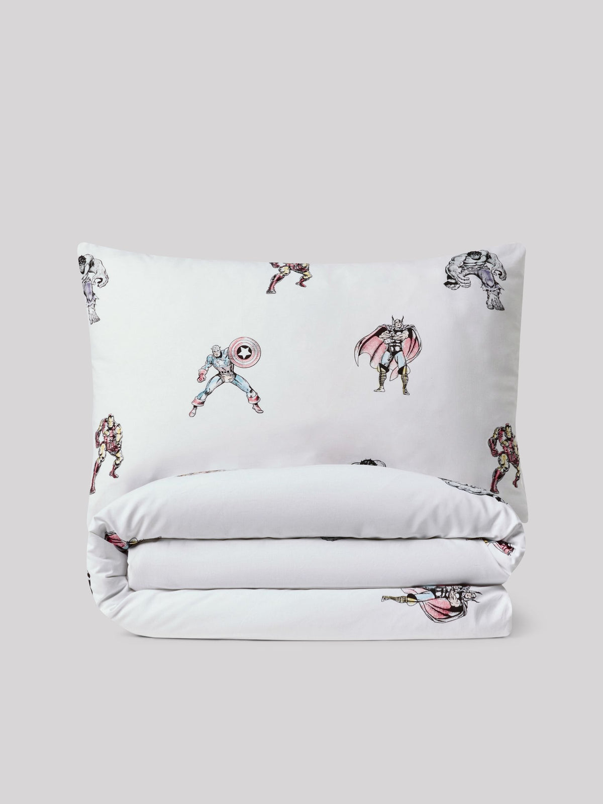 White Disney Marvel Avengers 100% Cotton Duvet Cover and Pillowcase Set - image 6
