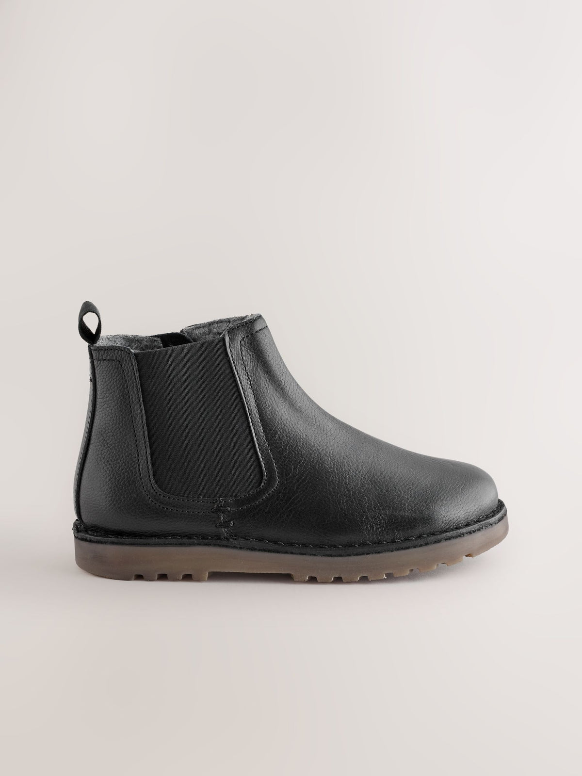 Dsiney Kidz - Black Wide Fit (G) Warm Lined Leather Chelsea Boots image 2