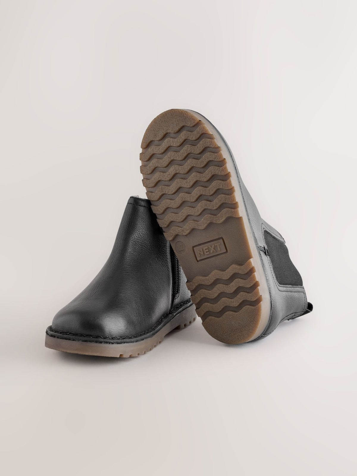 Dsiney Kidz - Black Wide Fit (G) Warm Lined Leather Chelsea Boots image 3