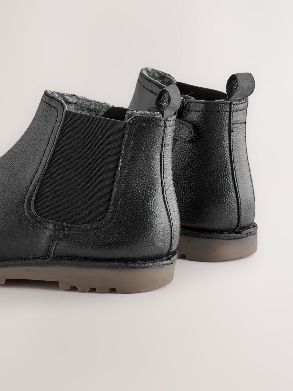 Dsiney Kidz - Black Wide Fit (G) Warm Lined Leather Chelsea Boots image 4