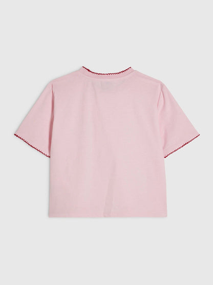 Dsiney Kidz - River Island Pink Icon Embellished Boxy T-Shirt image 2