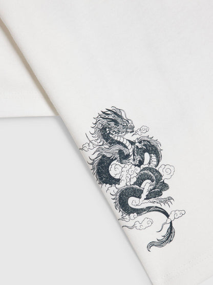 Dsiney Kidz - River Island White Japanese Dragon T-Shirt image 3