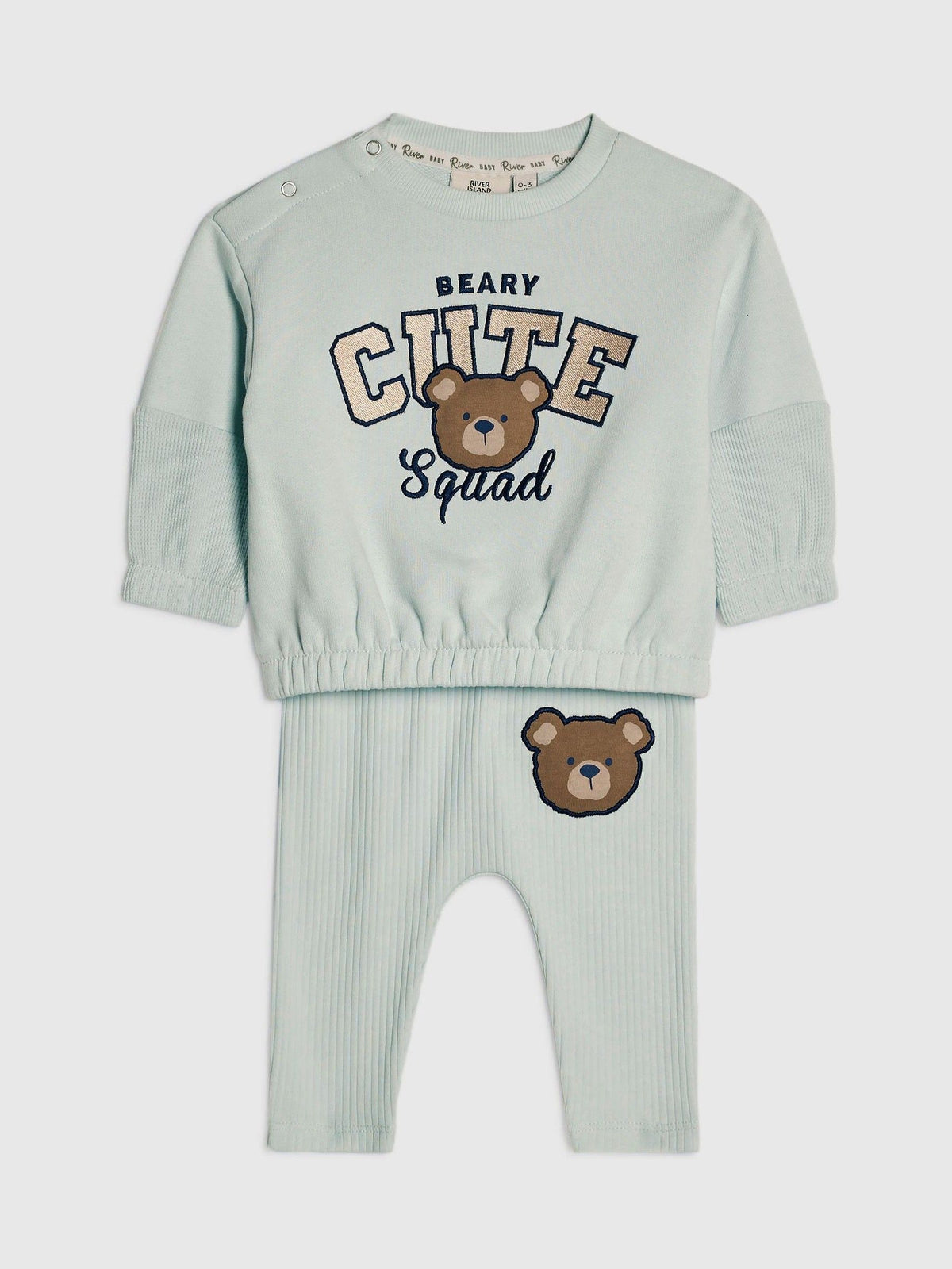 River Island Blue Cutie Squad Top & Leggings  Set - image 3