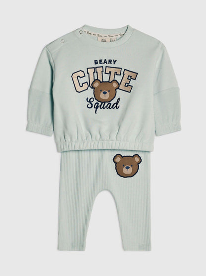 River Island Blue Cutie Squad Top & Leggings  Set - image 3