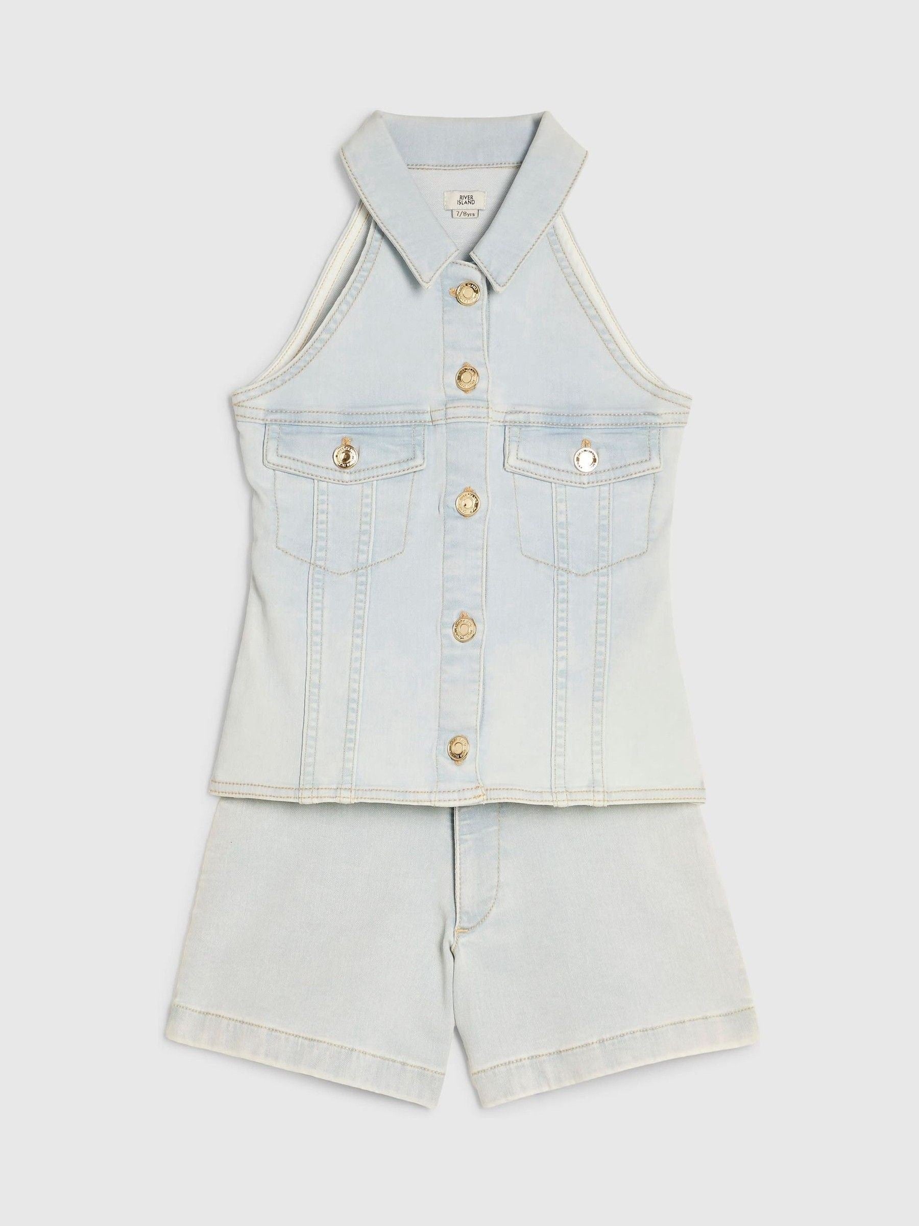 Dsiney Kidz - River Island Blue Waistcoat & Shorts Set image 2