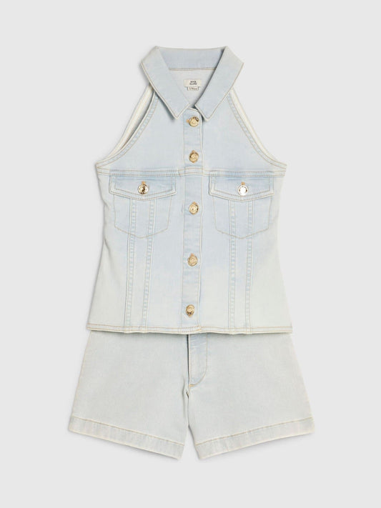 Dsiney Kidz - River Island Blue Waistcoat & Shorts Set image 2