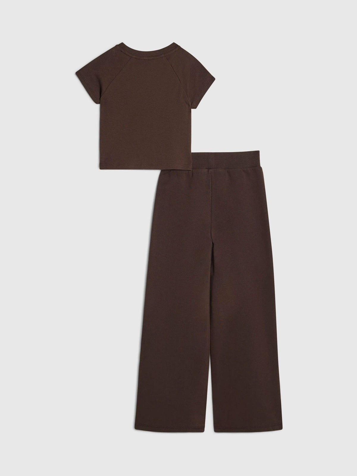 River Island Brown Bow Top & Wide Leg Joggers Set - image 2