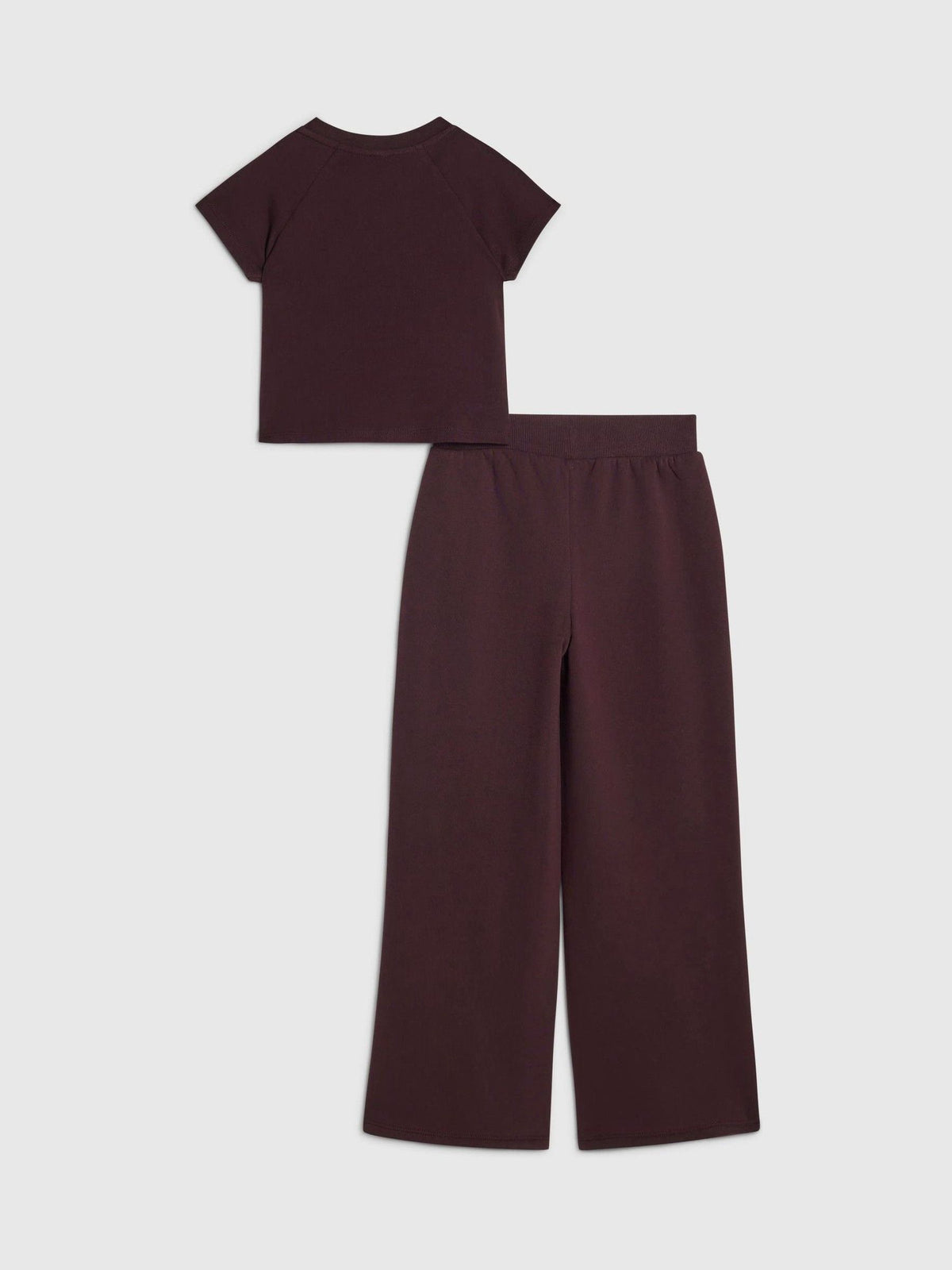 River Island Dark Purple Bow Top & Wide Leg Joggers Set - image 2