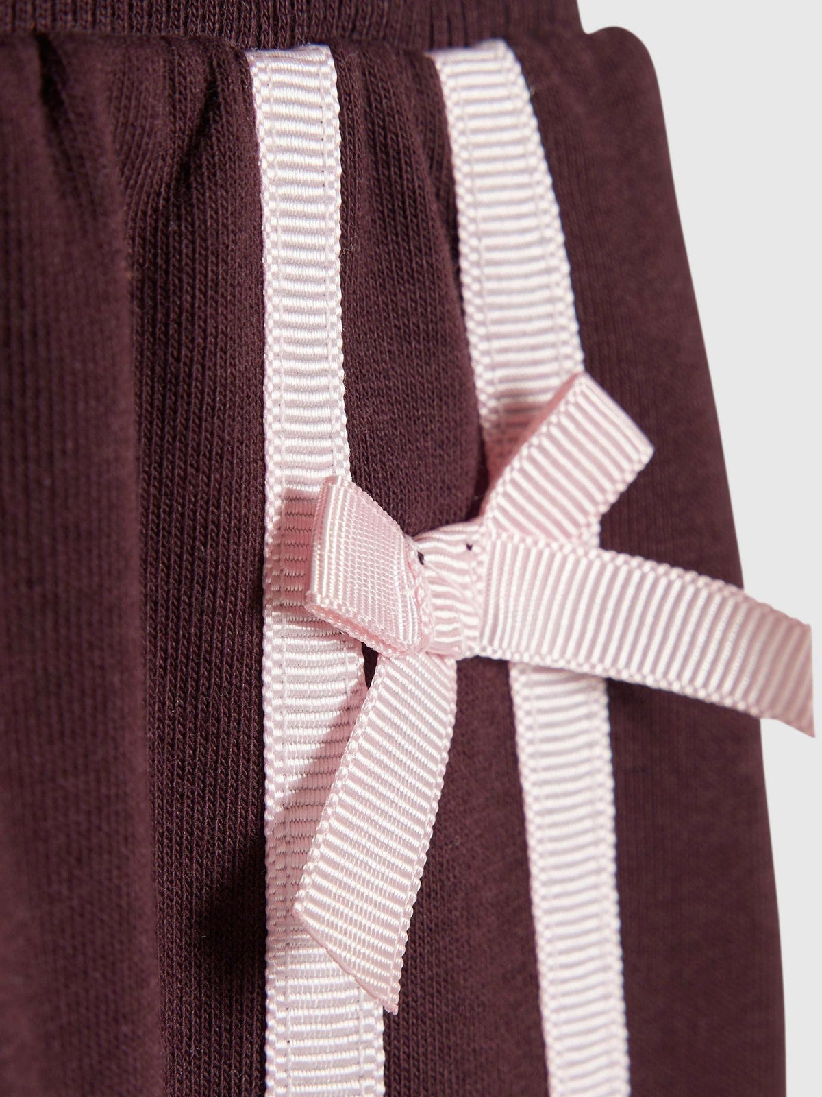 River Island Dark Purple Bow Top & Wide Leg Joggers Set - image 4