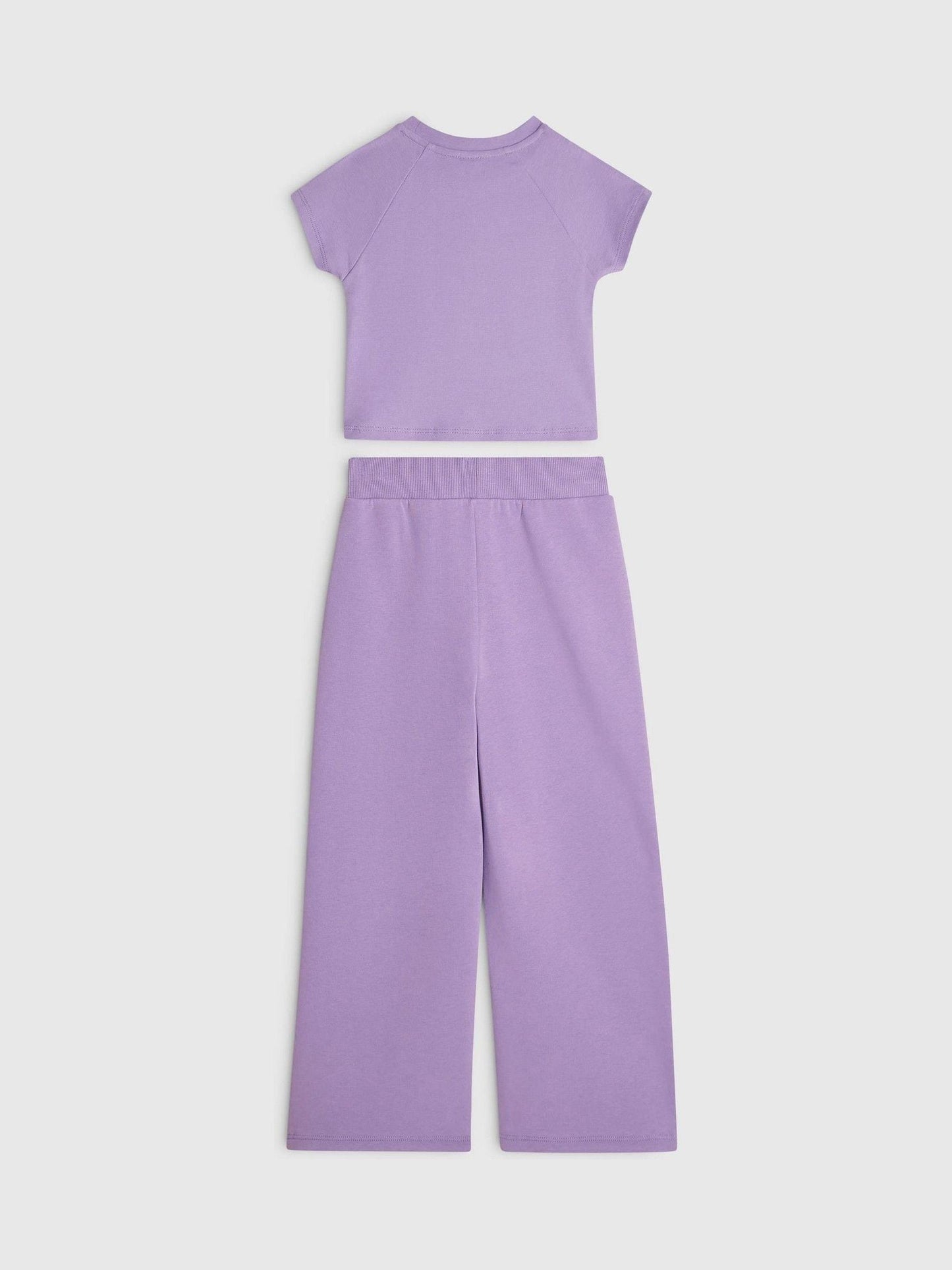 Dsiney Kidz - River Island Purple Bow Top & Wide Leg Joggers Set image 2