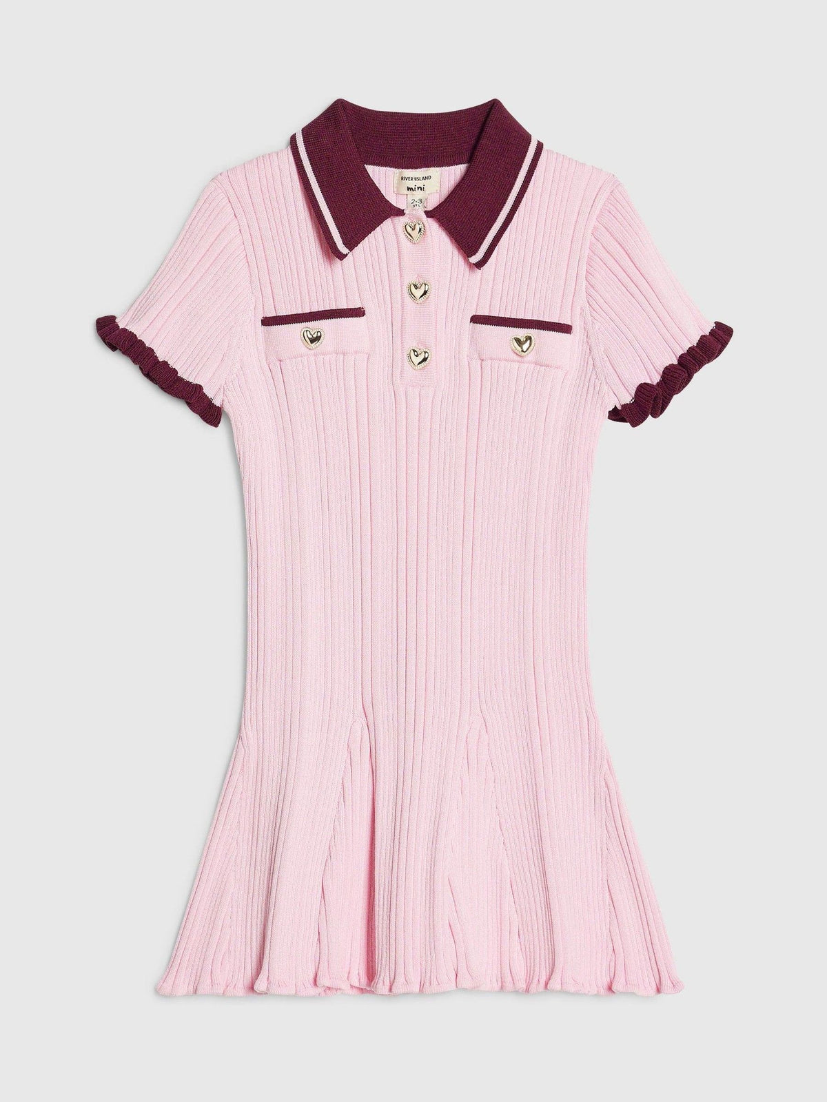 Dsiney Kidz - River Island Pink Flippy Martini Dress image 1