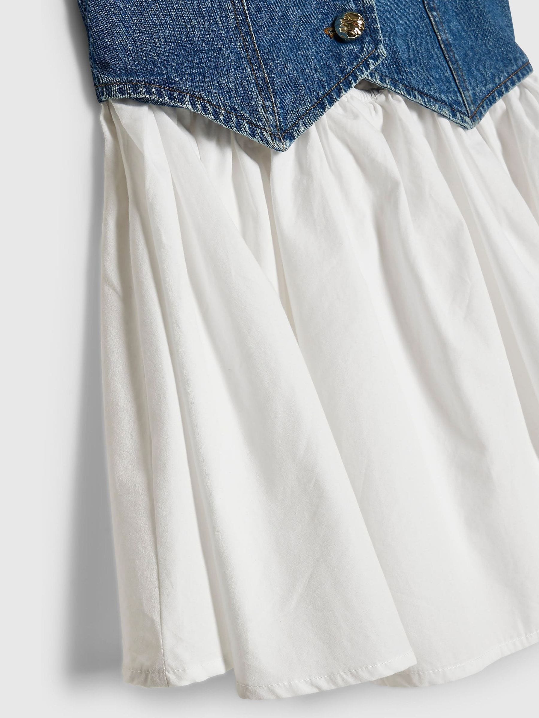 Dsiney Kidz - River Island Blue Hybrid Waistcoat Dress image 3