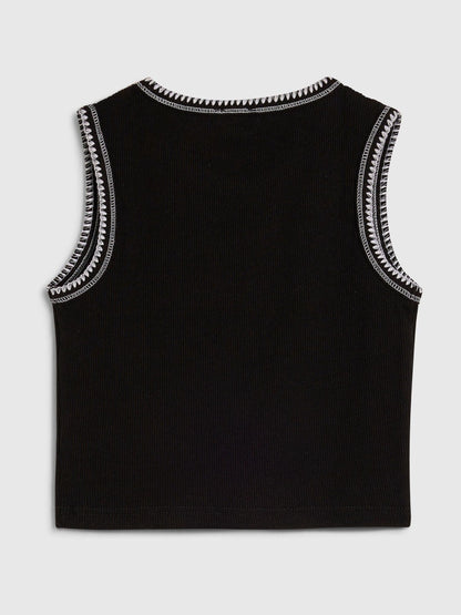 Dsiney Kidz - River Island Black Iconic Whipstitch T-Shirt image 2
