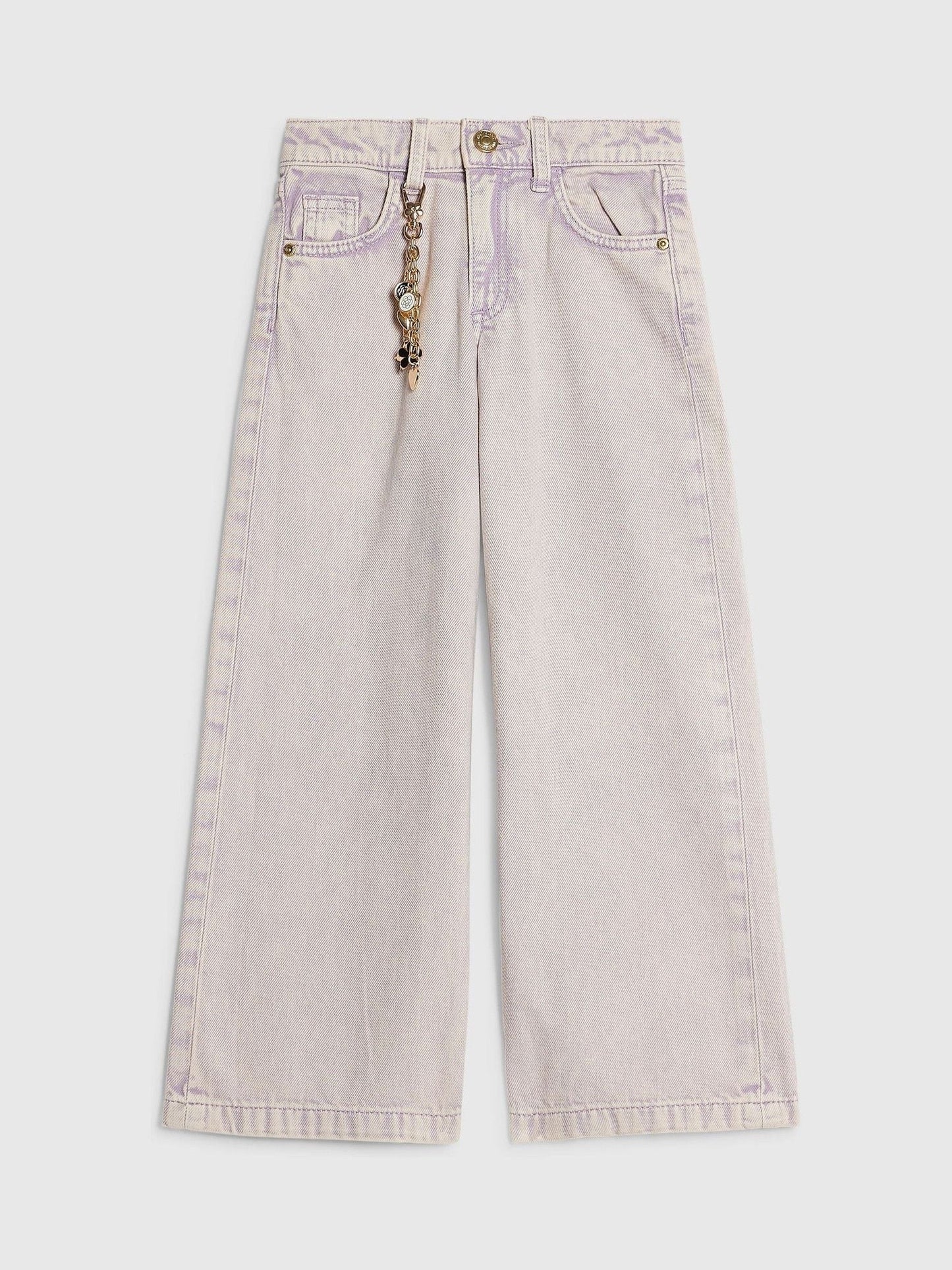 Dsiney Kidz - River Island Purple Chain Wide Leg Jeans image 1