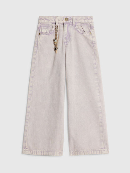 Dsiney Kidz - River Island Purple Chain Wide Leg Jeans image 1