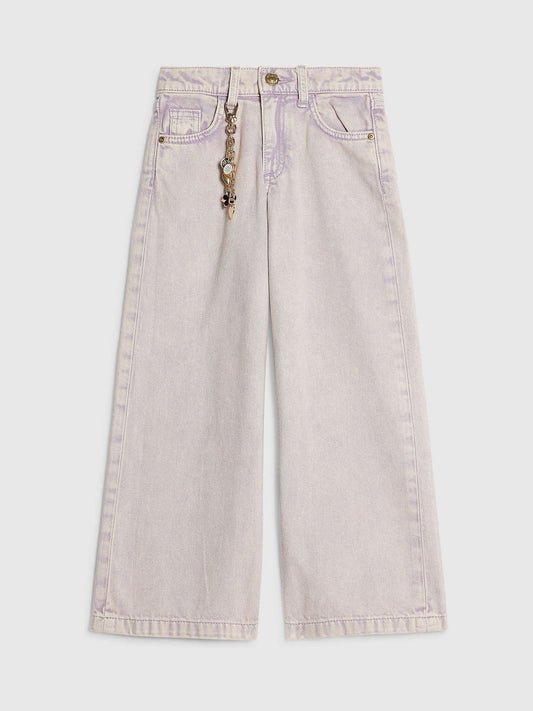 Dsiney Kidz - River Island Purple Chain Wide Leg Jeans image 1