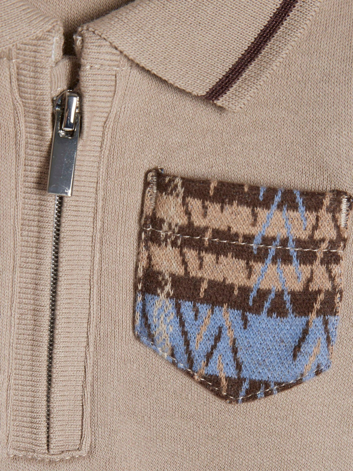 Dsiney Kidz - River Island Brown Check Little Man Polo & Joggers Set image 5