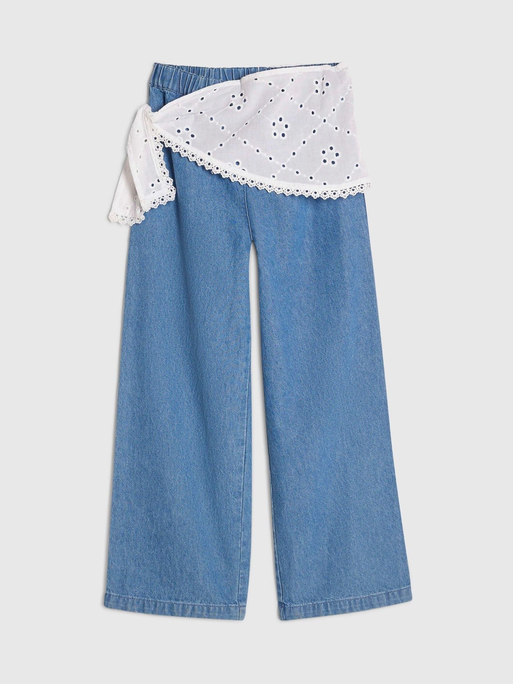 Dsiney Kidz - River Island Blue Scarf Barry Wide Leg Jeans image 2