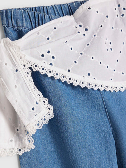 Dsiney Kidz - River Island Blue Scarf Barry Wide Leg Jeans image 3