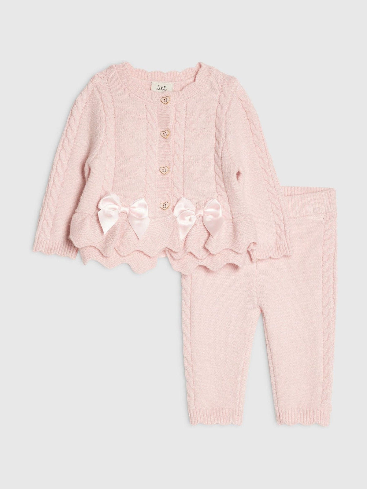 River Island Pink Peplum Cardigan & Legging Set - image 1