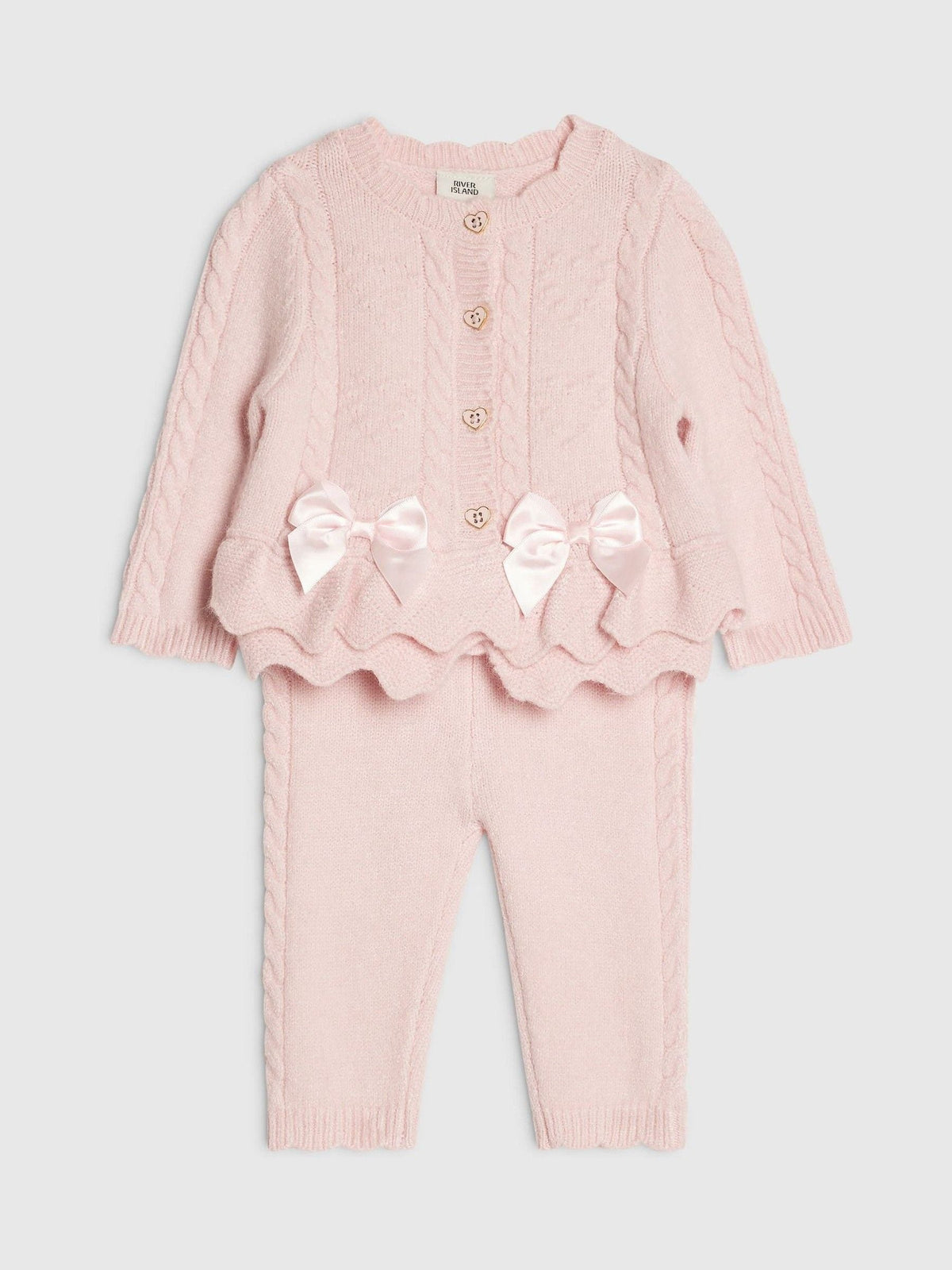 River Island Pink Peplum Cardigan & Legging Set - image 3