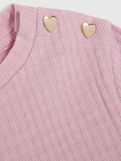 Dsiney Kidz - River Island Pink Textured T-Shirt & Leggings Set image 4